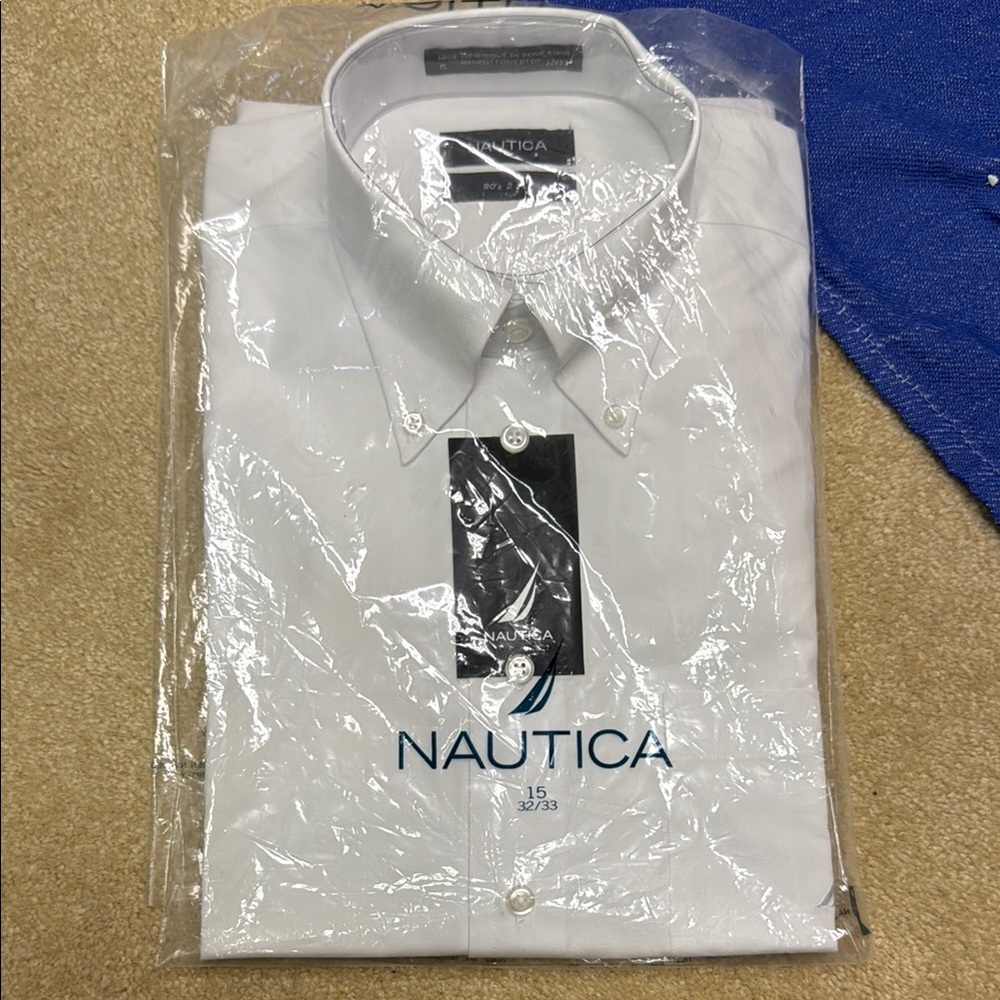 Nautica White Dress Shirt Classic Button-Down